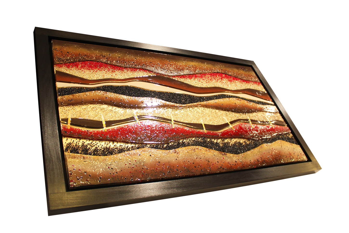 Framed Glass Art Prestige Linear Glass Art Fused Glass Wall Art